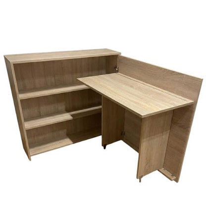 خزانة تخزين مع مكتب خدمة مدمج بعجلات – جوج فواحد