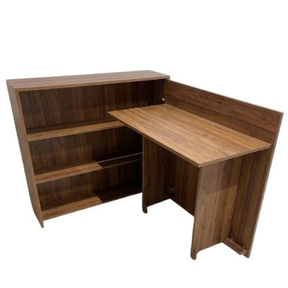 خزانة تخزين مع مكتب خدمة مدمج بعجلات – جوج فواحد